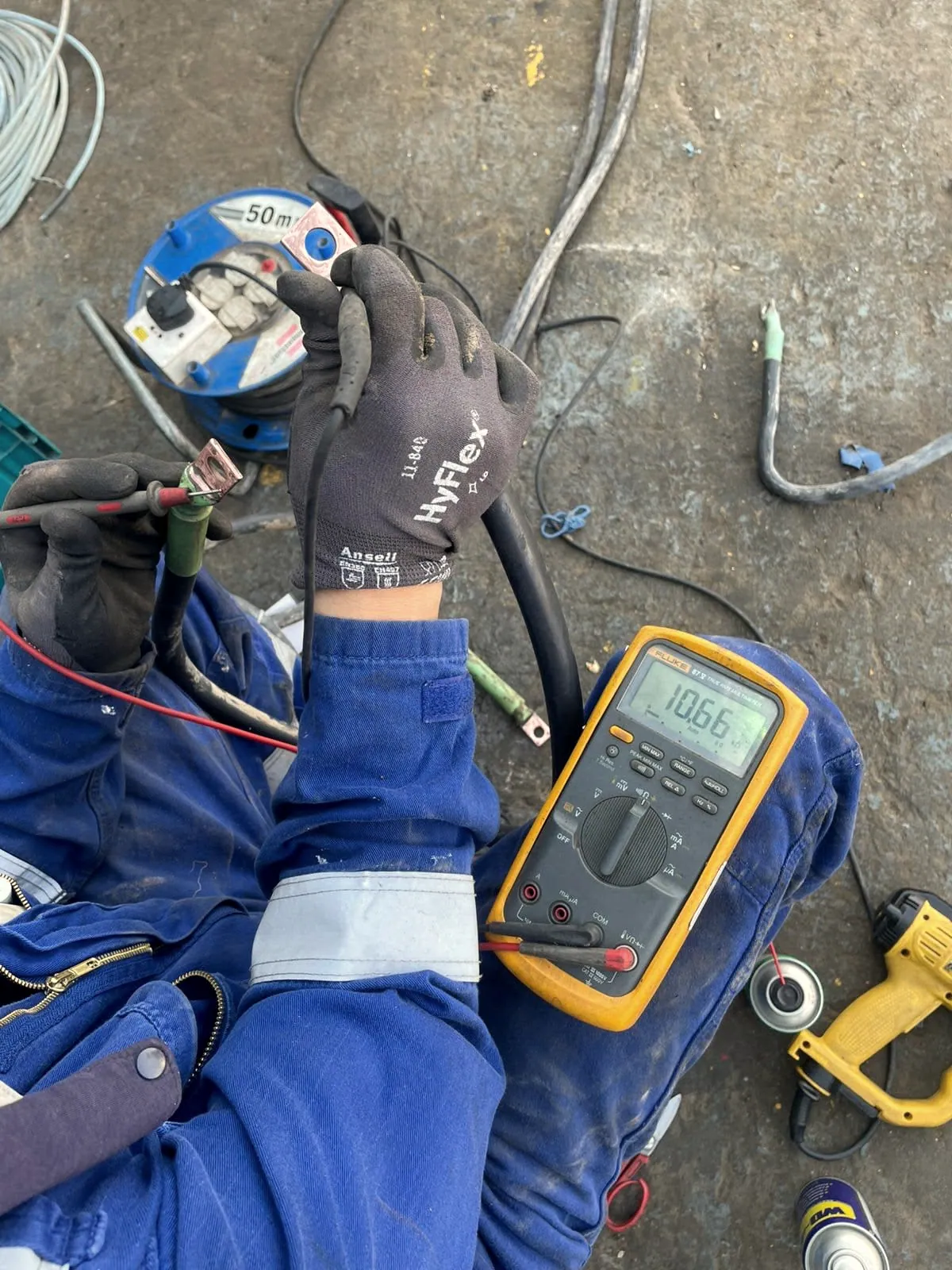 Comprobación de la instalación con multímetro
